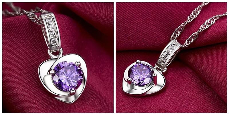Amethyst Set - Necklace, Ring & EarringsNecklace