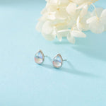 Cute Water Drop Moonstone Stud Earrings - 925 Sterling SilverEarrings