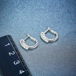 Elegant Natural Aquamarine Hoop Earrings - 925 Sterling SilverEarrings
