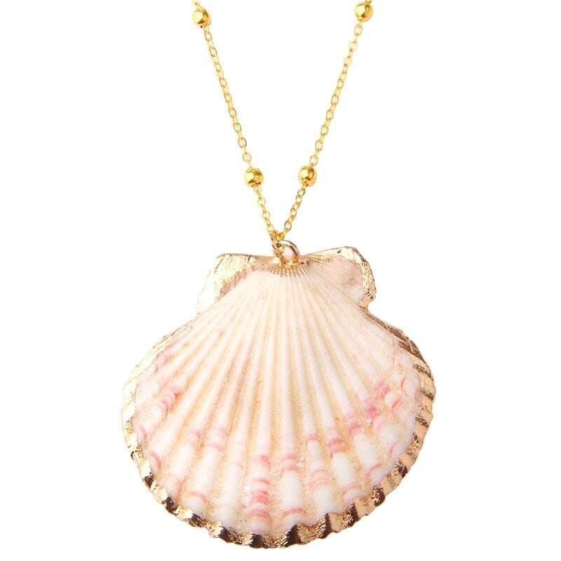 Boho Shell Necklace Sea Shell Chain Pendant NecklaceNecklace4 about 5cm