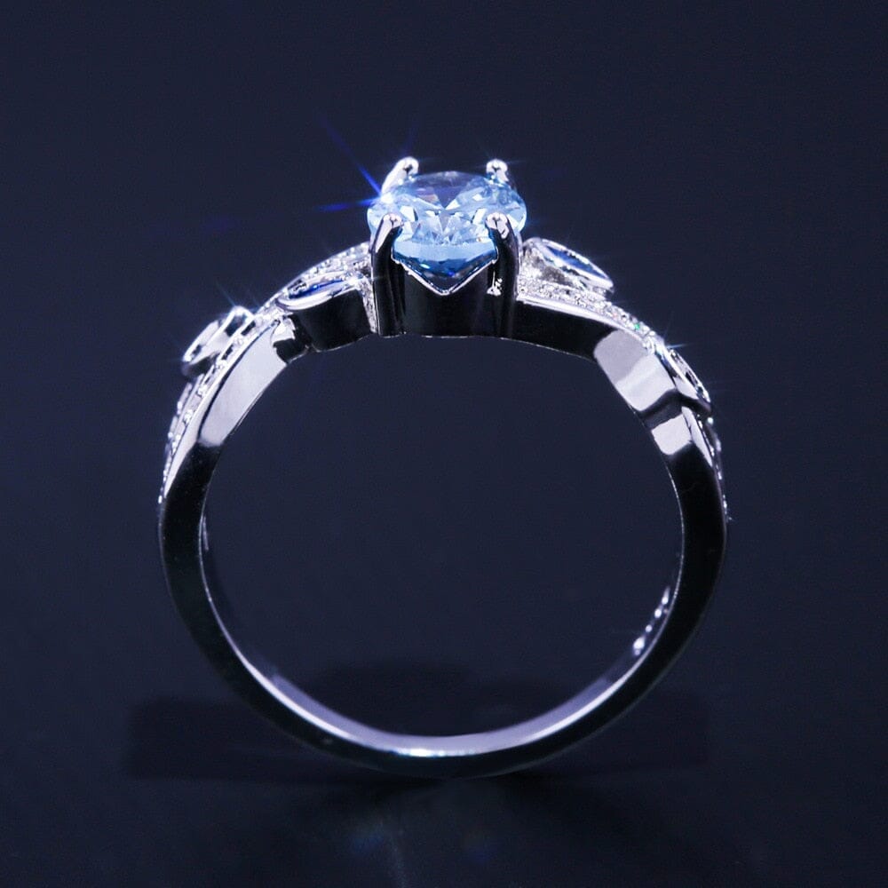 New Luxury Big Blue Sapphire Ring - 925 Sterling SilverRing