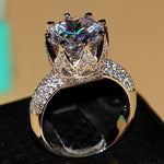 8ct Luxury Big White Topaz Ring - 925 Sterling SilverRing9