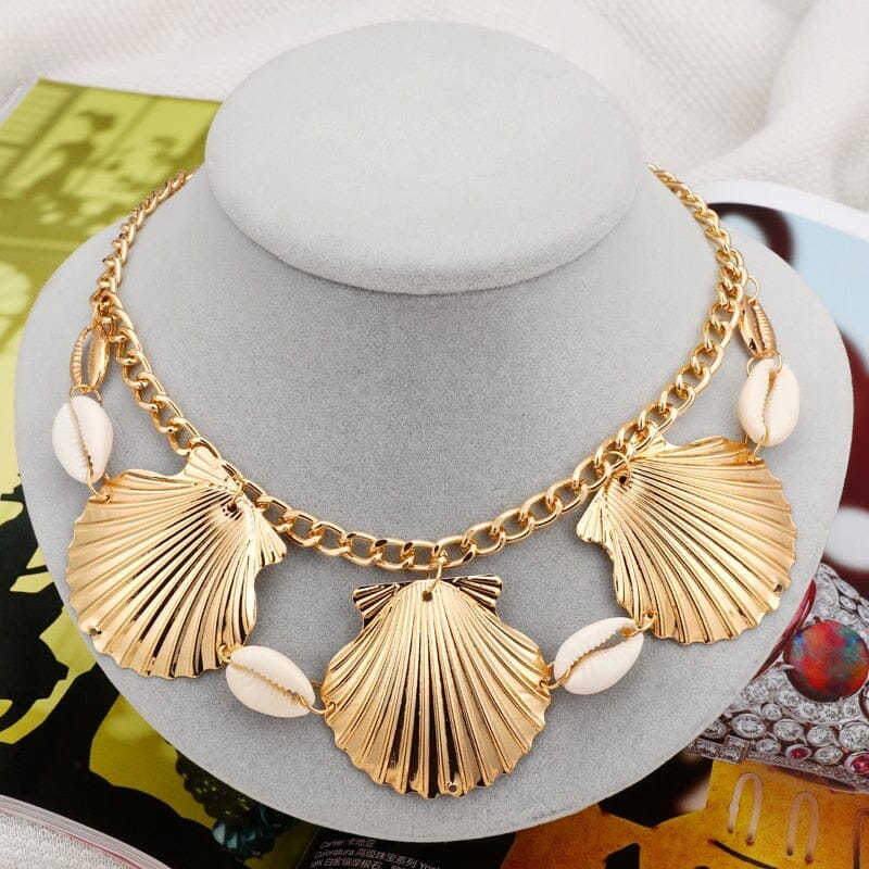 Elegant Natural Summer Beach Shell Choker NecklaceNecklace