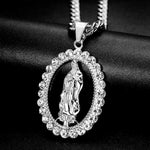 WWJD Virgin Mary Pendant NecklaceNecklace