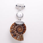 High Quality Natural Ammonite Shell with Natural Stones ChokerNecklacehowlite