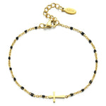 Boho Thin Style WWJD Fashion Chain BraceletBraceletblack