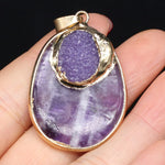 Natural Stone Amethyst Pendant Drop ShapedPendant