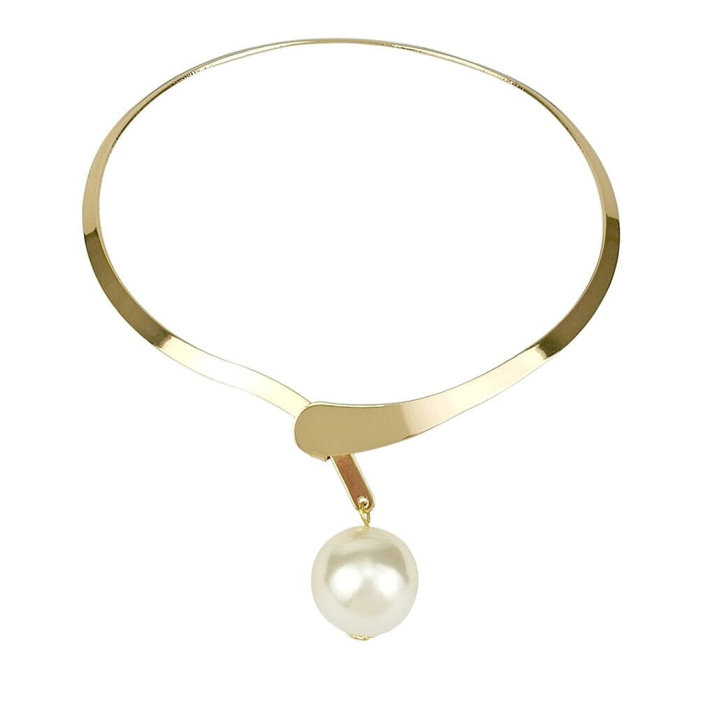 Elegant Simple Water-wave Pearl NecklaceNecklace