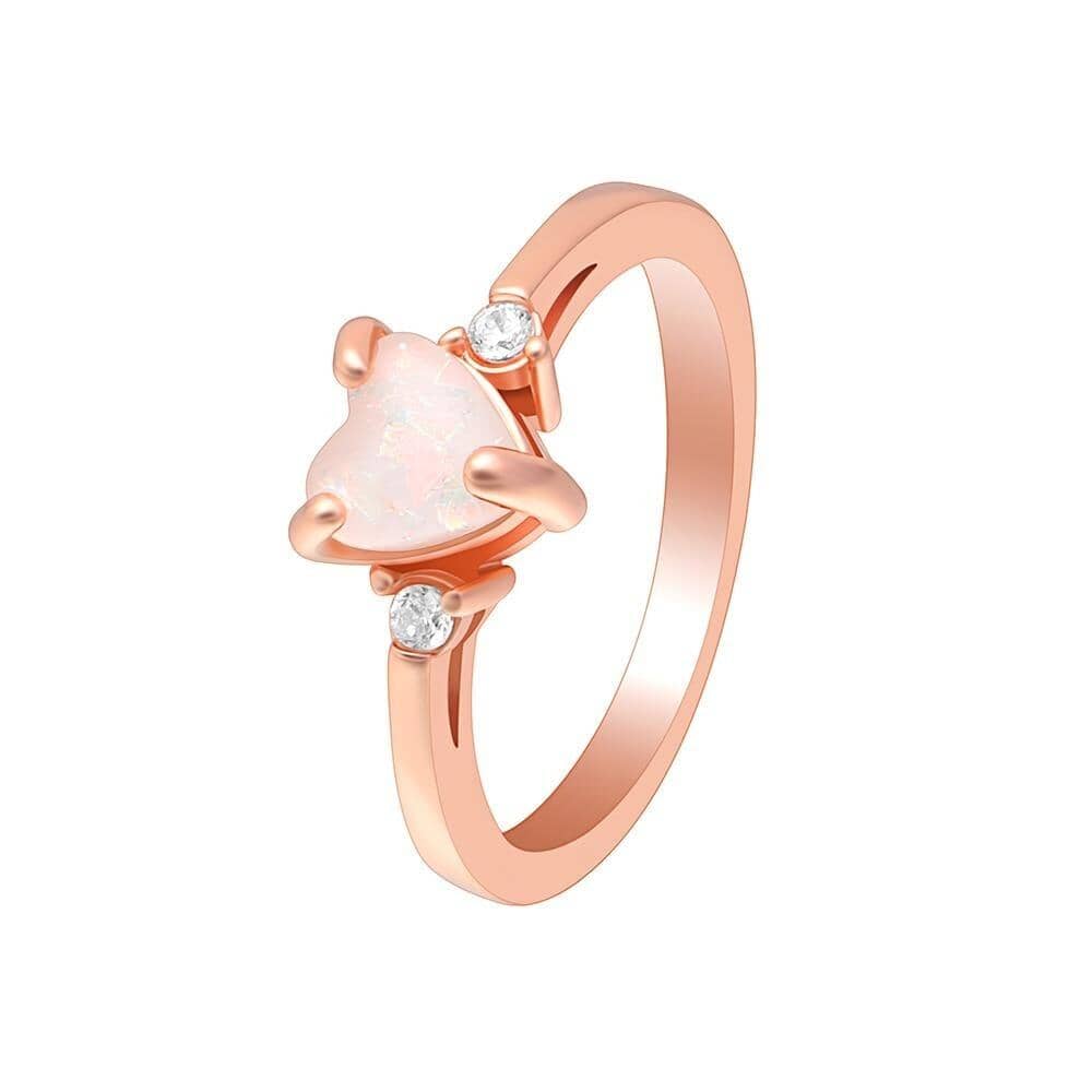 Pink Cupid Fire Opal Heart Ring – AtPerry's Healing Crystals