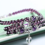 Amethyst Buddhist Bracelet/Necklace - 108 Prayer BeadsBracelet