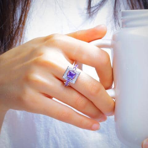 Amethyst Square Crystal RingRing