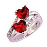 Blue Sapphire Heart Silver RingRing11Red
