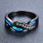 Blue Opal Vintage Black RingRing
