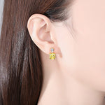 Ladies Citrine Gemstone Earrings - 925 Sterling SilverEarrings