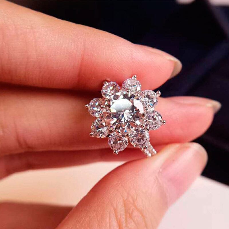 Luxury Sun Flower Diamond RingRing
