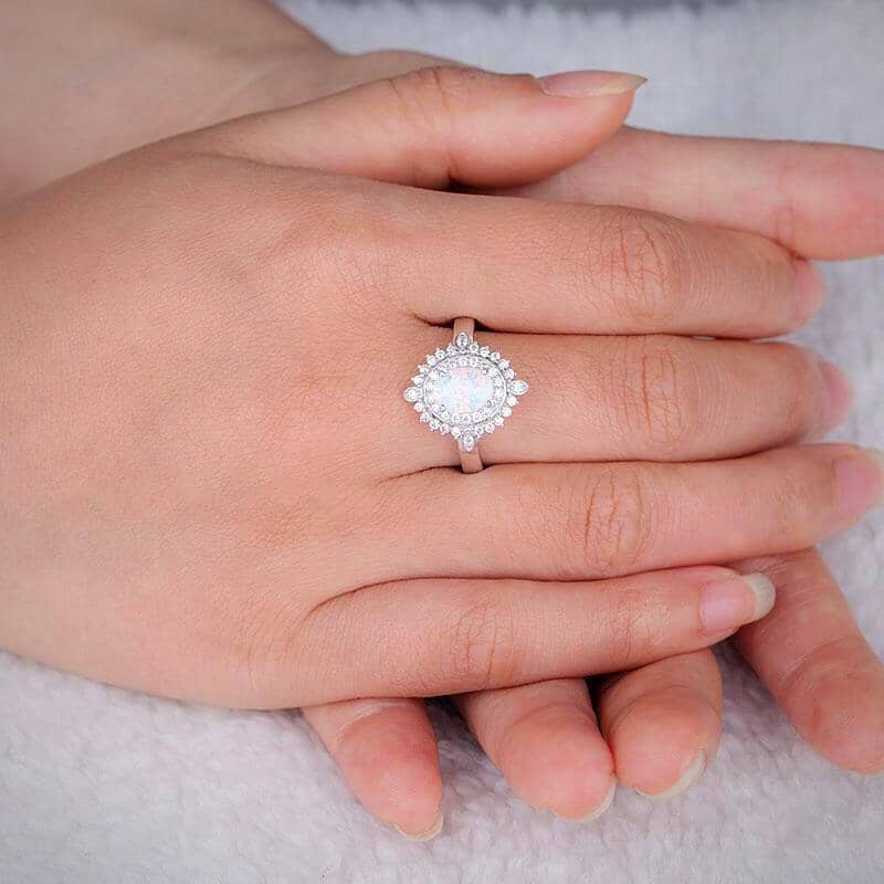 Australian Fire Opal Ring - 925 Sterling SilverRing