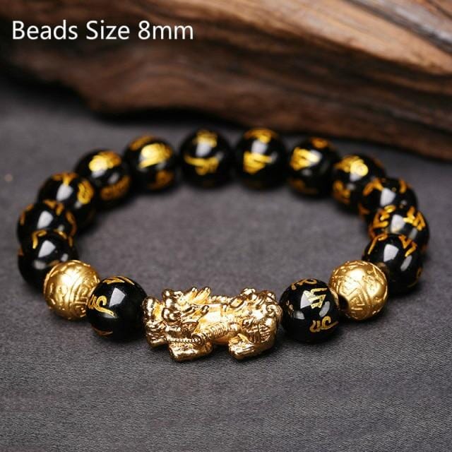 Feng Shui Beads Obsidian Stone BraceletBracelet8mm