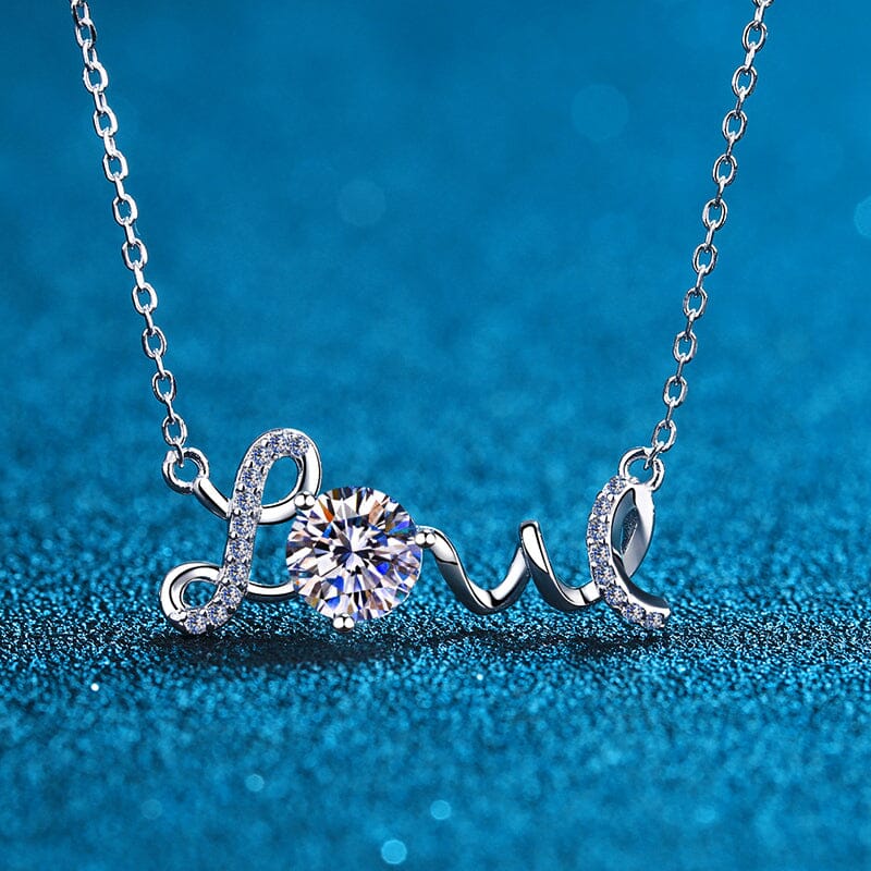 Forever Love Diamond Pendant Necklace - 925 Sterling SilverNecklace