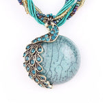Peacock Turquoise NecklaceNecklaceBlue