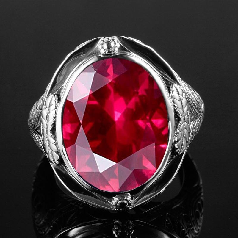 Austrian Vintage Ruby Silver RingRing
