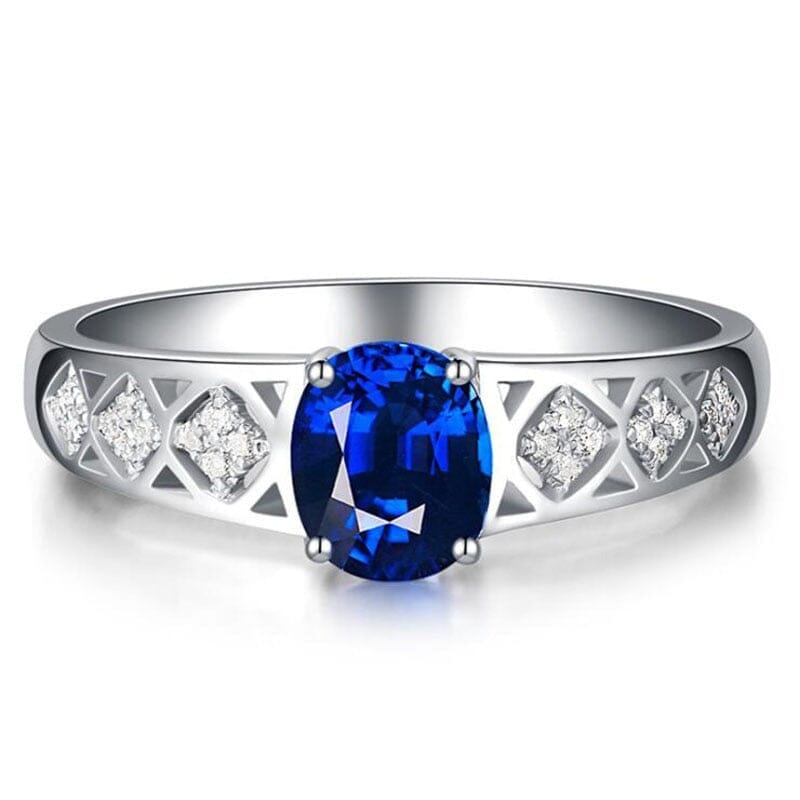 Simple Fashion Brilliant Sapphire Adjustable Ring - 925 Sterling SilverRing