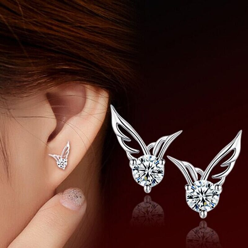 Diamond Wings Stud EarringsEarrings