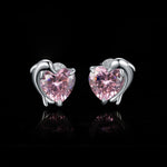 Love Heart Dolphin 5.8ct Pink Morganite Stud Earrings - S925 Sterling SilverEarrings