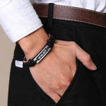 WWJD Leather What Would Jesus Do Cuff Bangle BraceletBracelet