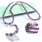 Amethyst Buddhist Bracelet/Necklace - 108 Prayer BeadsBracelet