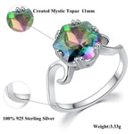 Mystic Topaz Curl Ring - 925 Sterling SilverNecklace