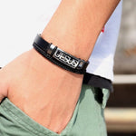 WWJD JESUS Multi-Layer Leather BraceletBracelet