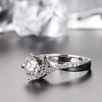 Luxury Round Lab Diamond Ring - 925 Sterling SilverRing