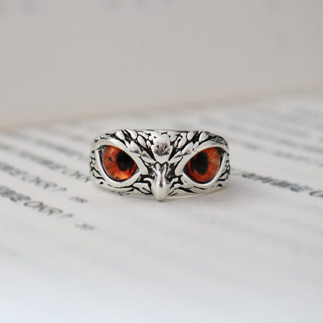 NEW Retro Cute Simple Design Owl Resizable RingRingOrange