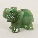 Lucky Elephant Green Aventurin Fortune Feng Shui FigurineNecklace