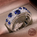 Gorgeous Sparkling Blue Nano CZ Sapphire Ring - S925 SilverRing