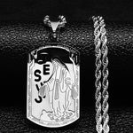 The Virgin Mary WWJD Stainless Steel NecklaceNecklace