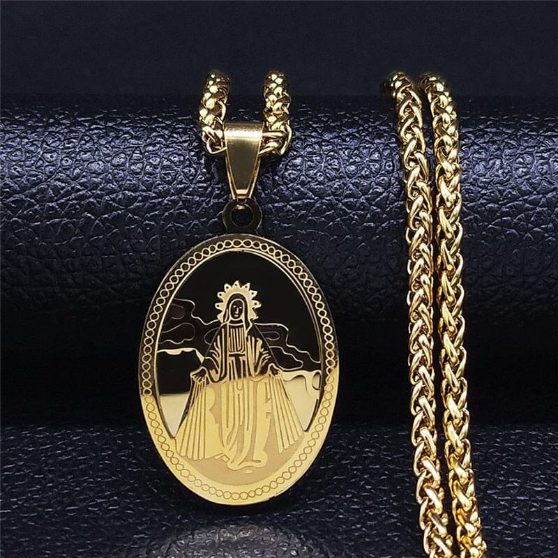 WWJD Virgin Mary Medal Our Lady of Guadalupe NecklaceNecklace