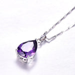 Amethyst Jewelry Set - 925 Sterling SilverNecklace
