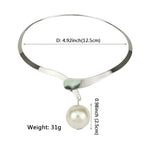 Elegant Simple Water-wave Pearl NecklaceNecklace