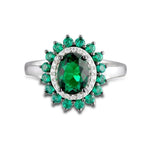 Emerald Crystal 925 Sterling Silver RingRing