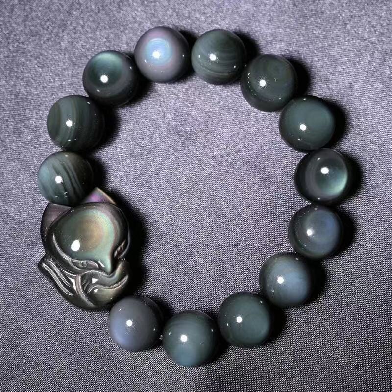 Rainbow Obsidian Fox BraceletBracelet