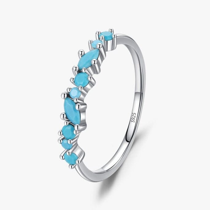 Modern Elegant Turquoise Ring - 925 Sterling SilverRing5