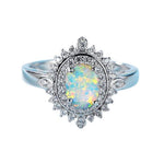 Australian Fire Opal Ring - 925 Sterling SilverRing