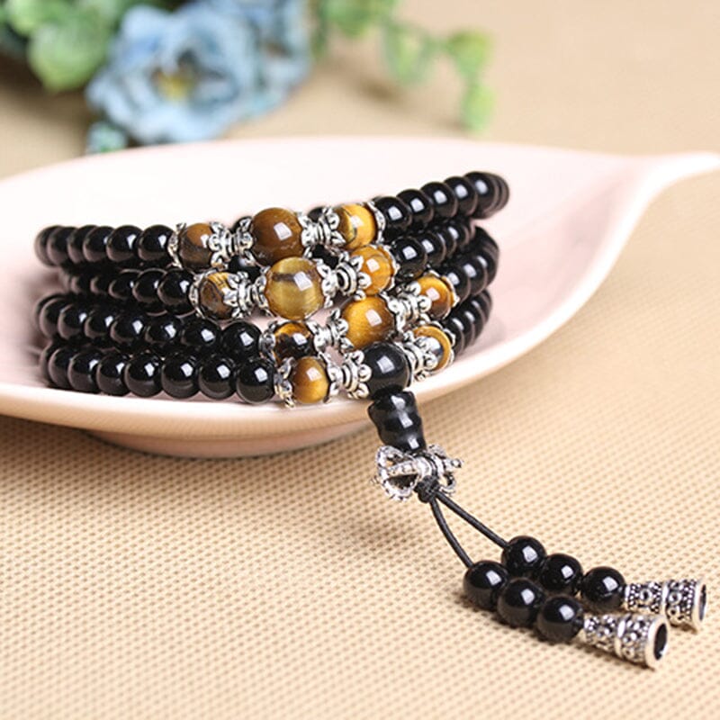 Ebony Separated Beads Rosary Bracelet JewelryBracelet