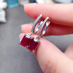 Classy Gorgeous Ruby Earrings - 925 Sterling SilverEarrings