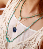 Classic Turquoises Stones Beaded Elastic Strands NecklaceNecklace