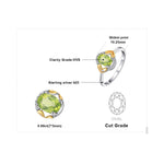 Oval Green Genuine Natural Peridot Ring - 925 Sterling SilverRing