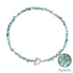 Boho Fashion Aventurine and other Stone Chips ChokerNecklace3 Apatite