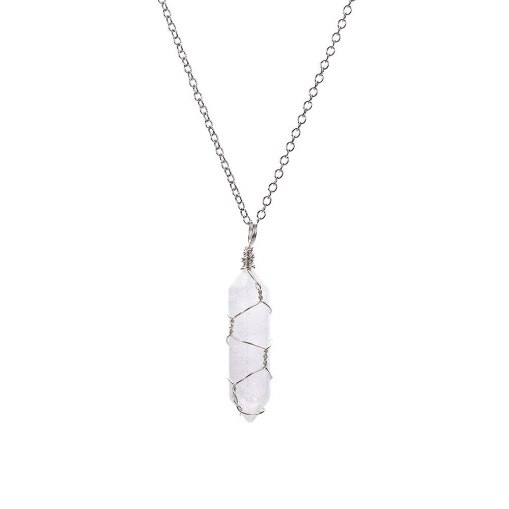 Natural Healing Rock Crystal Pendant NecklaceNecklace