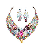 Luxury Multi Stone Set - Necklace, EarringsJewelry Set